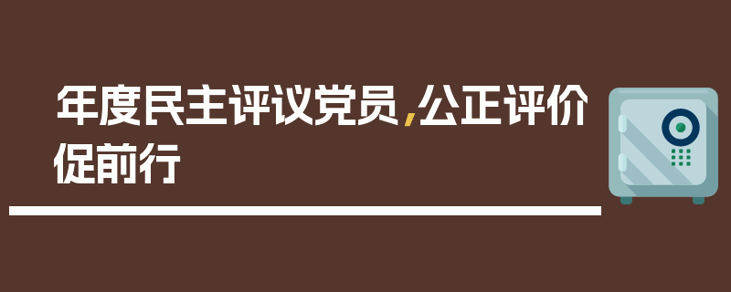 年度民主评议党员，公正评价促前行