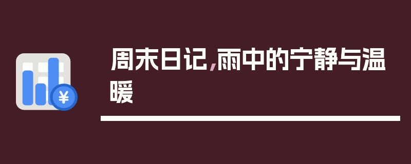 周末日记，雨中的宁静与温暖