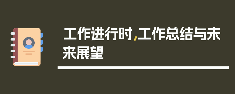 工作进行时，工作总结与未来展望