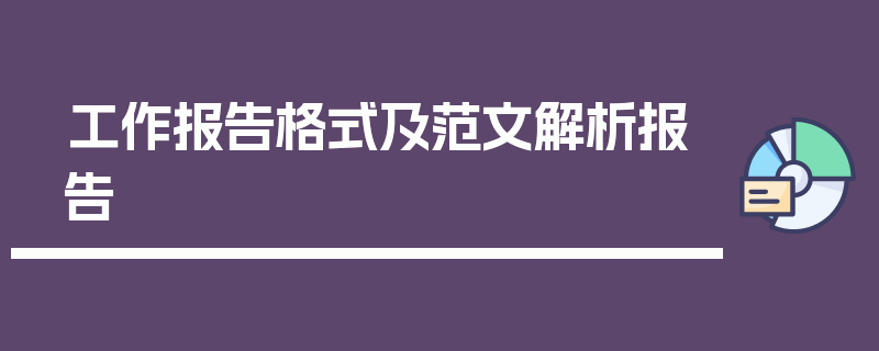 工作报告格式及范文解析报告